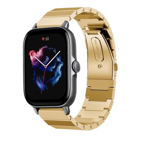 Strap-it® Strap-it Amazfit GTS 3 metalen bandje (goud)