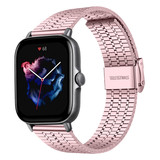 Strap-it® Amazfit GTS 3 roestvrij stalen band (rosé pink) Strap-it® Amazfit GTS 3 roestvrij stalen band (rosé pink)