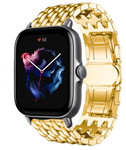 Strap-it® Strap-it Amazfit GTS 3 stalen draak band (goud)