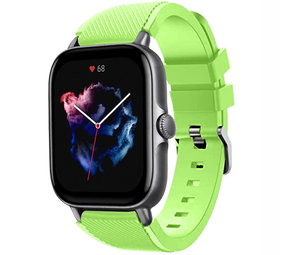 Strap-it® Amazfit GTS 3 siliconen bandje (lichtgroen)