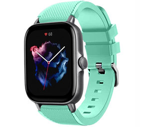 Strap-it® Amazfit GTS 3 siliconen bandje (aqua)