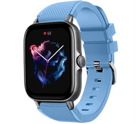 Strap-it® Amazfit GTS 3 siliconen bandje (zandblauw)