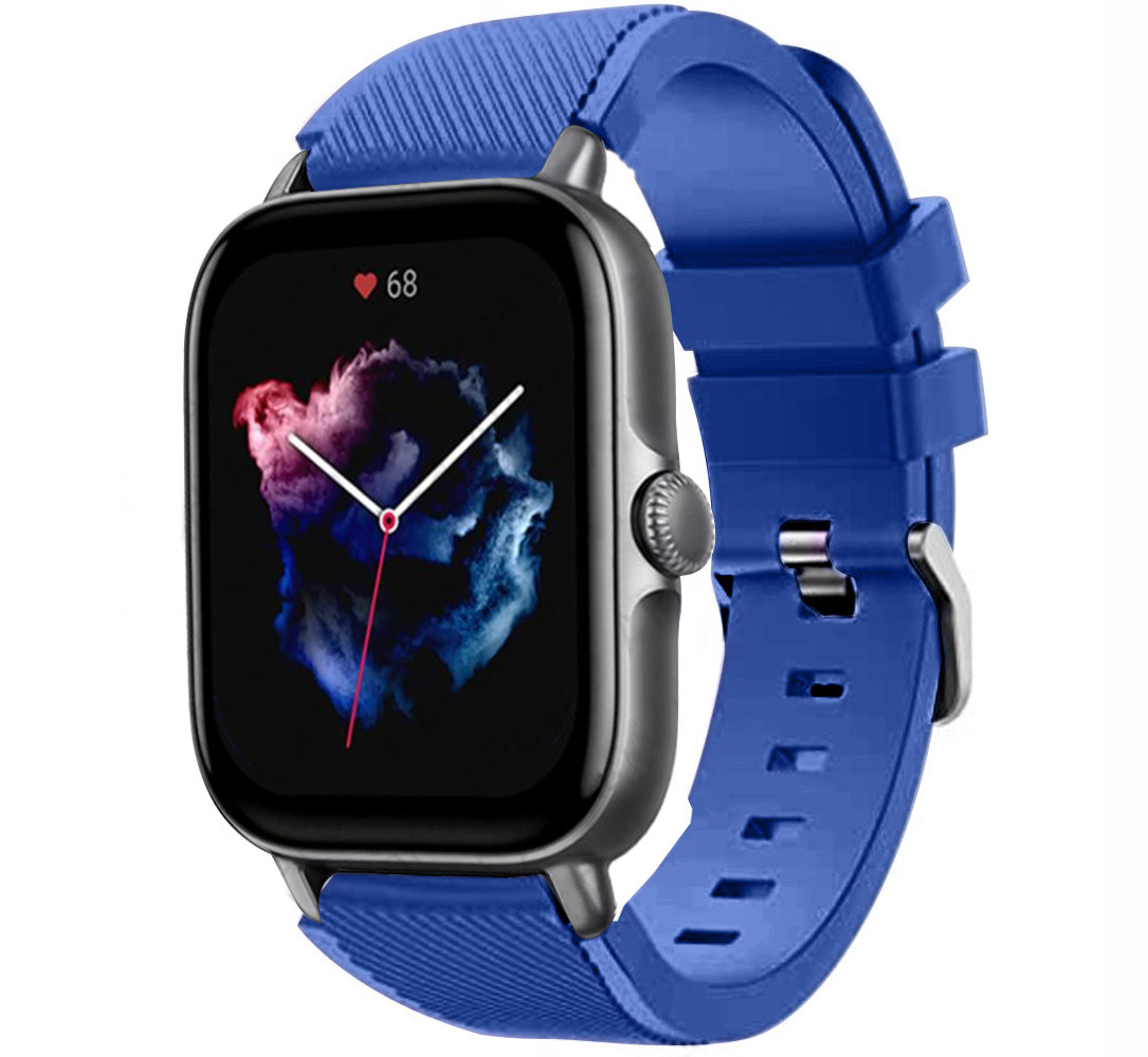 Strap-it® Strap-it Amazfit GTS 3 siliconen bandje (blauw)