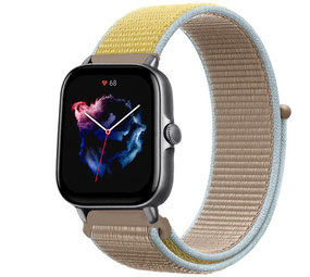 Strap-it® Amazfit GTS 3 nylon band (camel)