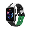 Strap-it® Strap-it Amazfit GTS 3 triple sport band (zwart-wit-groen) Strap-it® Strap-it Amazfit GTS 3 triple sport band (zwart-wit-groen)