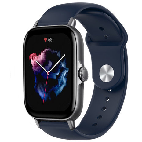Strap-it® Strap-it Amazfit GTS 3 sport band (donkerblauw)