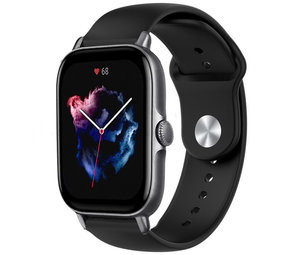 Strap-it® Amazfit GTS 3 sport band (zwart) Strap-it® Amazfit GTS 3 sport band (zwart)