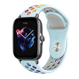 Strap-it® Amazfit GTS 3 sport band (lichtblauw/kleurrijk) Strap-it® Amazfit GTS 3 sport band (lichtblauw/kleurrijk)