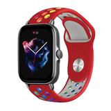 Strap-it® Amazfit GTS 3 sport band (rood/kleurrijk) Strap-it® Amazfit GTS 3 sport band (rood/kleurrijk)