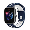 Strap-it® Strap-it Amazfit GTS 3 sport band (blauw/wit) Strap-it® Strap-it Amazfit GTS 3 sport band (blauw/wit)