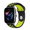 Strap-it® Strap-it Amazfit GTS 3 sport band (zwart/geel) Strap-it® Strap-it Amazfit GTS 3 sport band (zwart/geel)