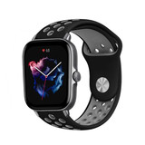Strap-it® Amazfit GTS 3 sport band (zwart/grijs)