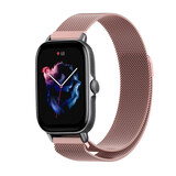 Strap-it® Amazfit GTS 3 Milanese band (roze)