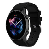 Strap-it® Amazfit GTR 3 (Pro) siliconen bandje (zwart)