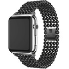 Strap-it® Strap-it Apple Watch stalen kralen band (zwart)