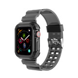 Strap-it® Apple Watch clear TPU band (transparant zwart)