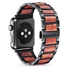 Strap-it® Strap-it Apple Watch stalen/houten bandje (zwart/bruin) Strap-it® Strap-it Apple Watch stalen/houten bandje (zwart/bruin)