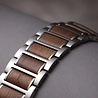 Strap-it® Strap-it Apple Watch stalen/houten bandje (zilver/bruin) Strap-it® Strap-it Apple Watch stalen/houten bandje (zilver/bruin)