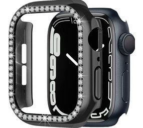 Strap-it® Apple Watch 7/8/9 Diamond PC hard case 41mm (zwart)