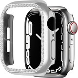 Strap-it® Apple Watch 7/8/9 Diamond PC hard case 41mm (zilver)