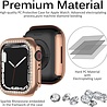 Strap-it® Strap-it Apple Watch 7 Diamond PC hard case 45mm (rosé goud) Strap-it® Strap-it Apple Watch 7 Diamond PC hard case 45mm (rosé goud)