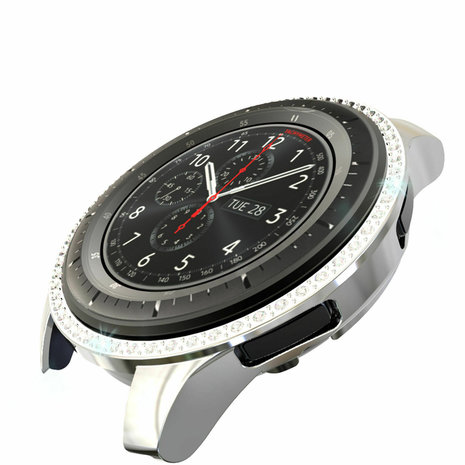 Samsung Galaxy Watch 42mm Diamond PC hard case zilver Smartwatchbanden