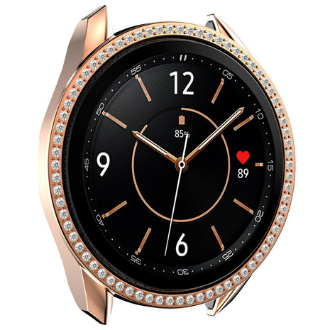 Samsung Galaxy Watch 3 41mm Diamond PC hard case rose goud Smartwatchbanden