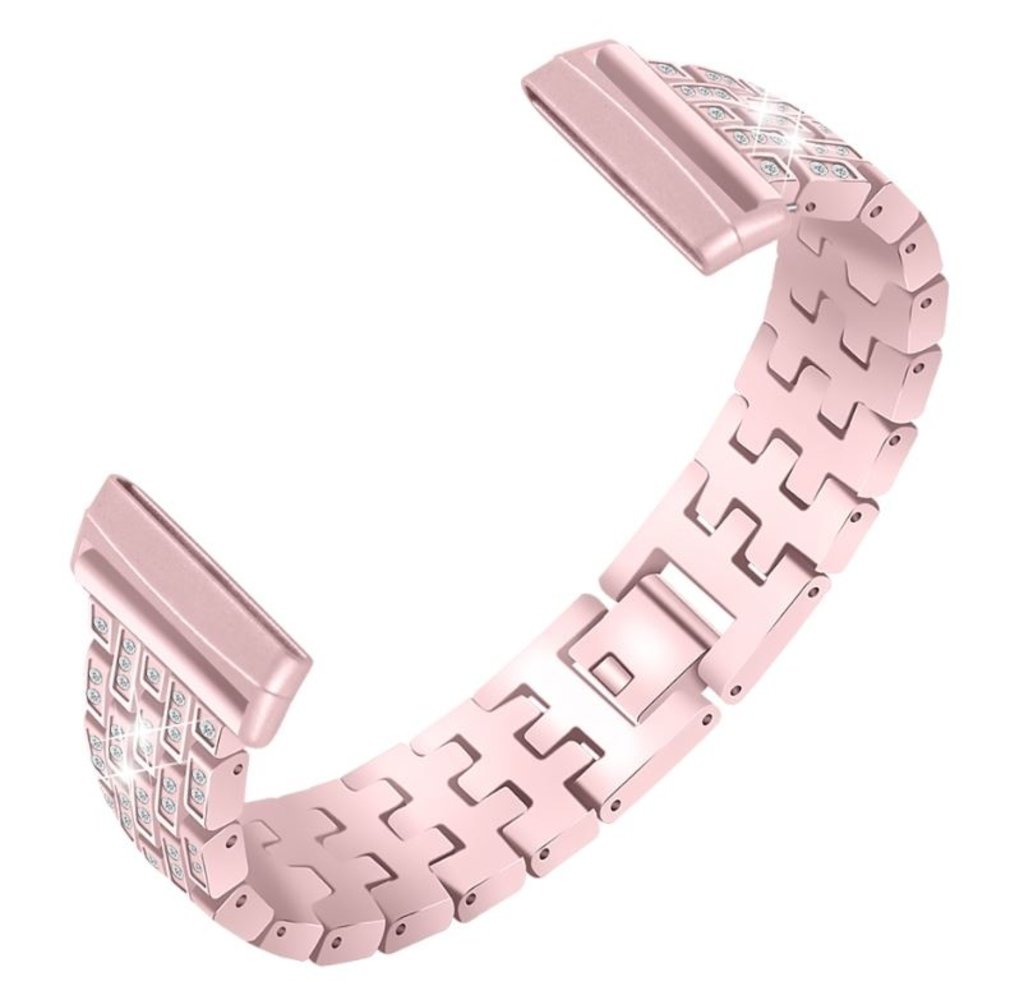 Strap-it® Strap-it Pink Diamond Fitbit Versa 3 bandje Strap-it® Strap-it Pink Diamond Fitbit Versa 3 bandje