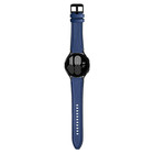 Strap-it® Strap-it Samsung Galaxy Watch 4 Classic 42mm hybrid leren bandje (donkerblauw)