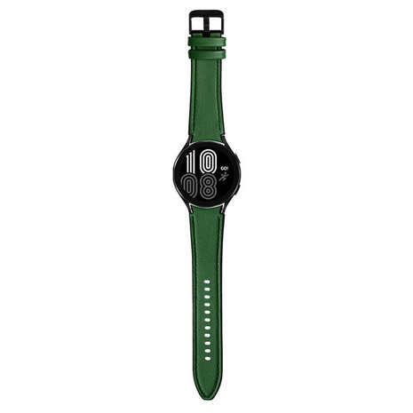 Strap-it® Strap-it Samsung Galaxy Watch 4 Classic 42mm hybrid leren bandje (groen) Strap-it® Strap-it Samsung Galaxy Watch 4 Classic 42mm hybrid leren bandje (groen)