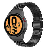 Strap-it® Samsung Galaxy Watch 4 - 40mm Jubilee stalen band (zwart)