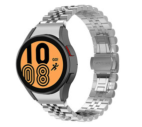 Strap-it® Samsung Galaxy Watch 4 - 40mm Jubilee stalen band (zilver)