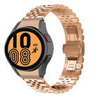 Strap-it® Strap-it Samsung Galaxy Watch 4 - 40mm Jubilee stalen band (rosé goud)