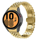 Strap-it® Strap-it Samsung Galaxy Watch 4 - 40mm Jubilee stalen band (goud)