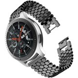Strap-it® Samsung Galaxy Watch 46mm stalen vis band (zwart) Strap-it® Samsung Galaxy Watch 46mm stalen vis band (zwart)