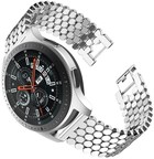 Strap-it® Strap-it Samsung Galaxy Watch 46mm stalen vis band (zilver)