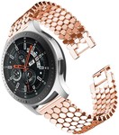 Strap-it® Strap-it Samsung Galaxy Watch 46mm stalen vis band (rosé goud)