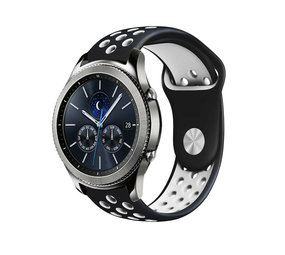 Strap-it® Samsung Gear S3 sport band (zwart/wit)
