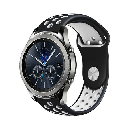 Strap-it® Strap-it Samsung Gear S3 sport band (zwart/wit)