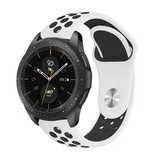 Strap-it® Samsung Galaxy Watch sport band 42mm (wit/zwart)