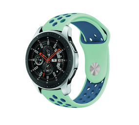 Strap-it® Samsung Galaxy Watch sport band 46mm (aqua/blauw) Strap-it® Samsung Galaxy Watch sport band 46mm (aqua/blauw)