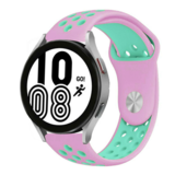 Strap-it® Samsung Galaxy Watch 4 - 44mm sport band (roze/aqua)