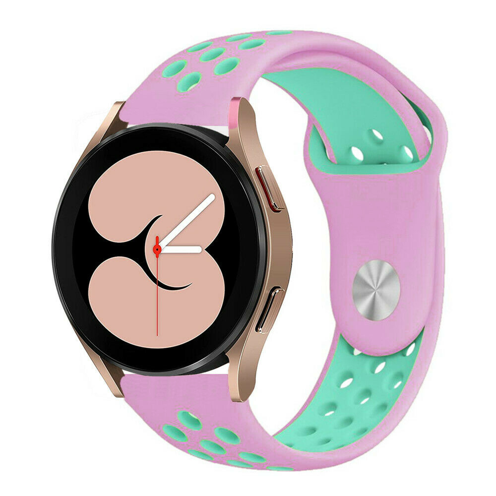 Strap-it® Strap-it Samsung Galaxy Watch 4 - 40mm sport band (roze/aqua)
