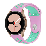 Strap-it® Samsung Galaxy Watch 4 - 40mm sport band (roze/aqua)