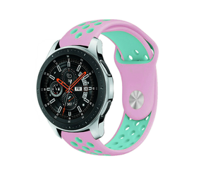 Strap-it® Samsung Galaxy Watch sport band 46mm (roze/aqua)