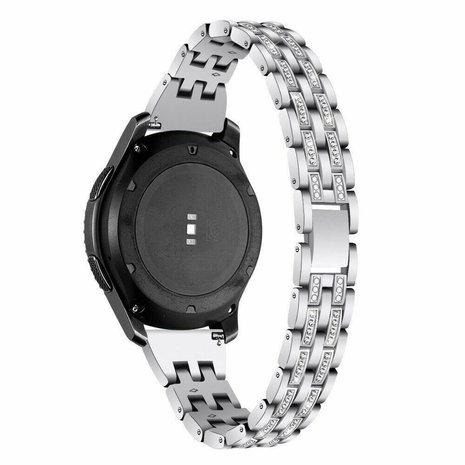 Strap-it® Strap-it Silver Diamond Samsung Galaxy Watch 3 41mm bandje