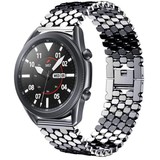 Strap-it® Samsung Galaxy Watch 3 45mm stalen vis band (zwart)