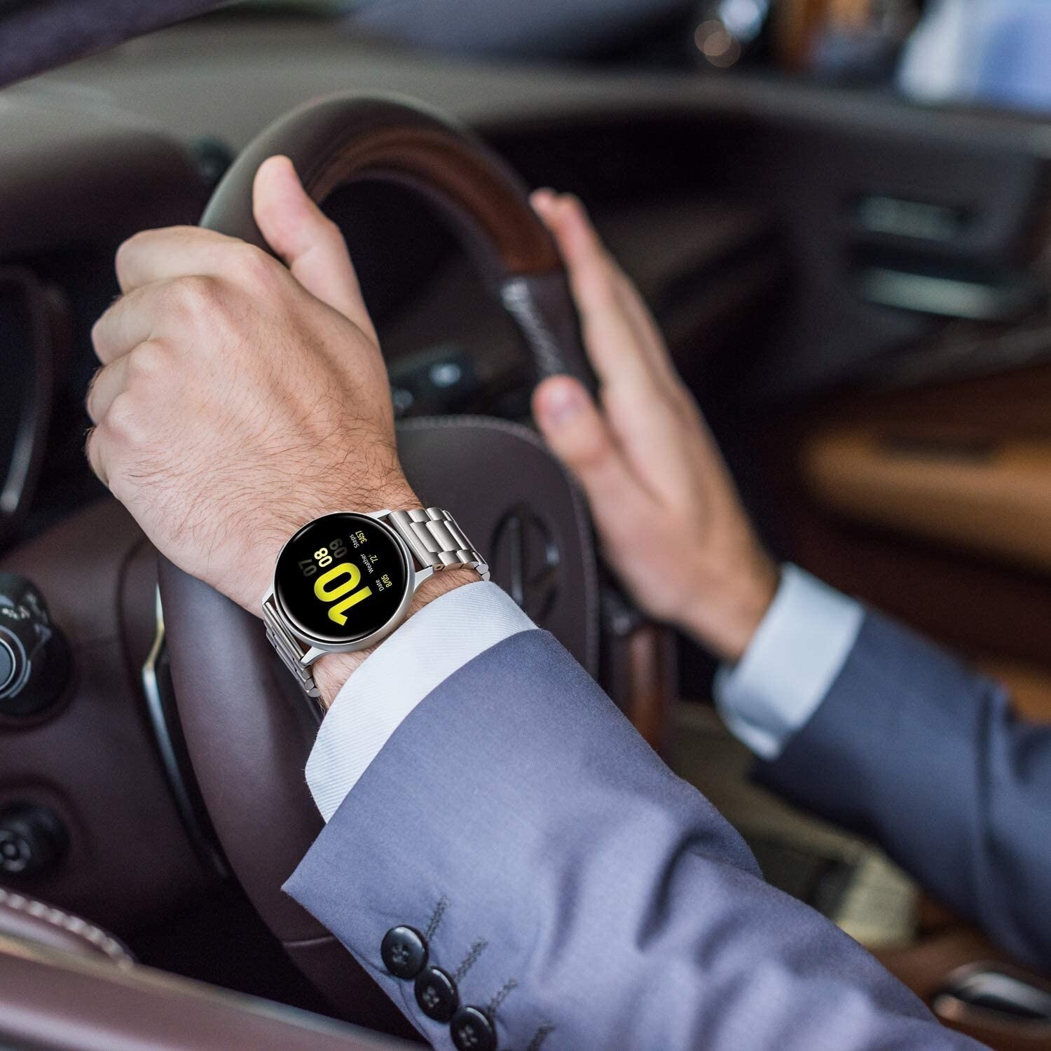 Strap it Strap it Samsung Galaxy Watch Active bandje staal zilver toolkit