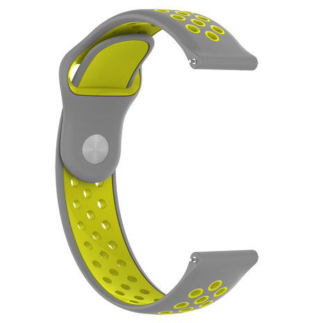Strap-it® Strap-it Huawei Watch 3 (Pro) sport band (grijs/geel) Strap-it® Strap-it Huawei Watch 3 (Pro) sport band (grijs/geel)