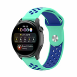 Strap-it® Huawei Watch 3 (Pro) sport band (aqua/blauw)